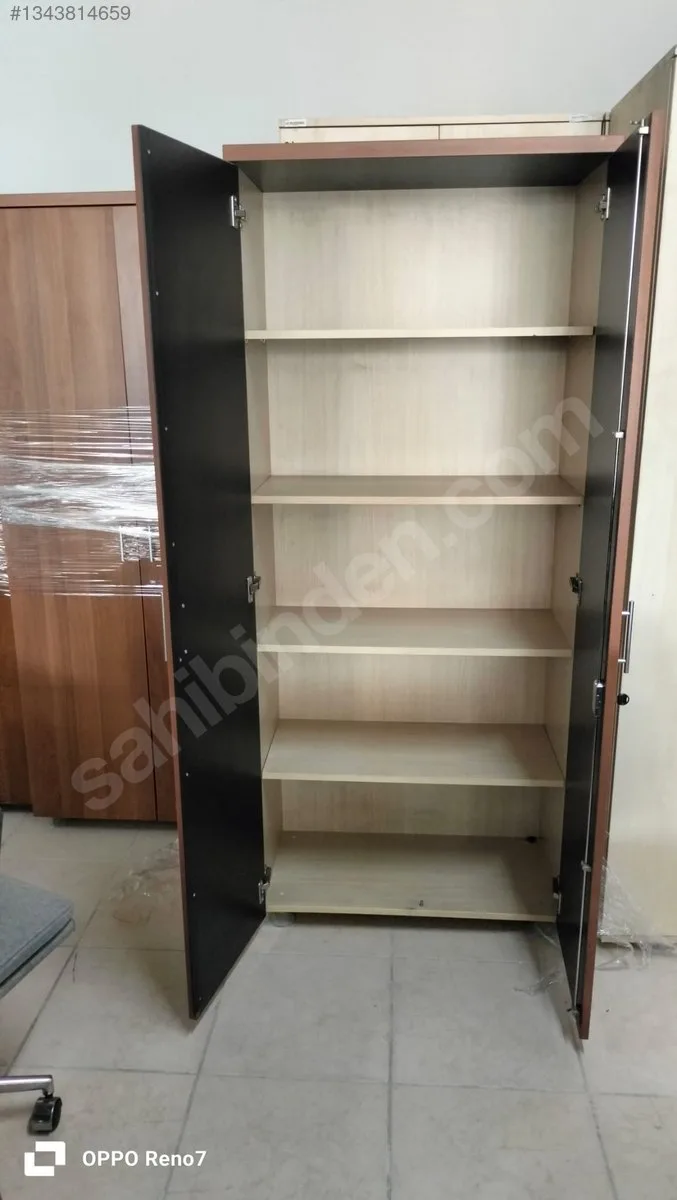 80x190 Ceviz Dosya Dolabı İkinci El