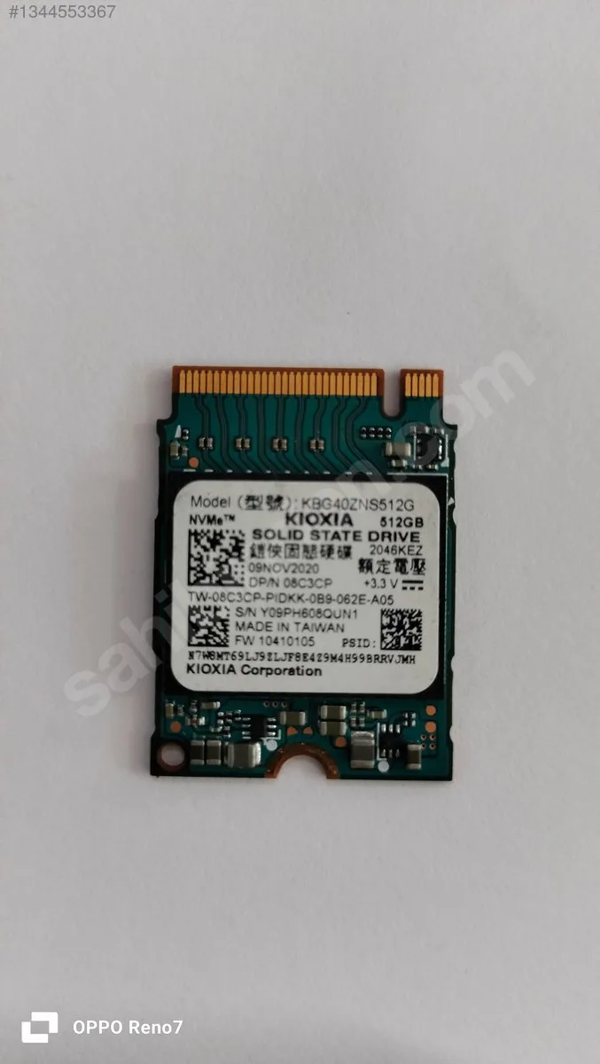 Kioxia KBG40ZNS512G 512 GB SSD İkinci El
