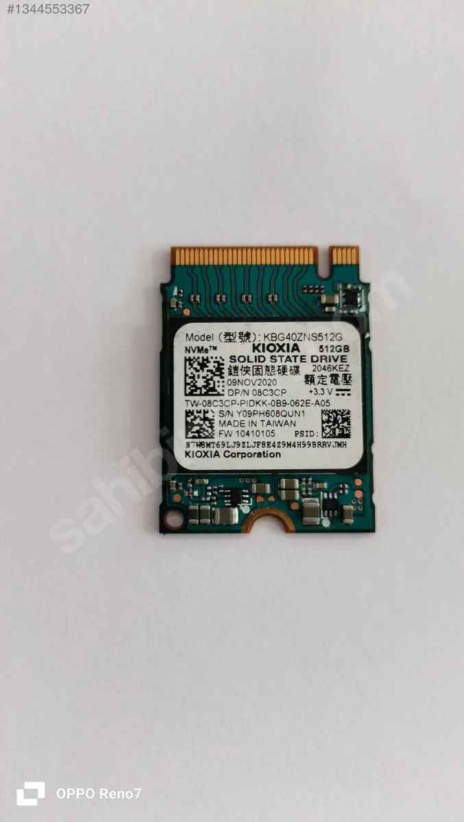 Kioxia KBG40ZNS512G 512 GB SSD İkinci El (1)